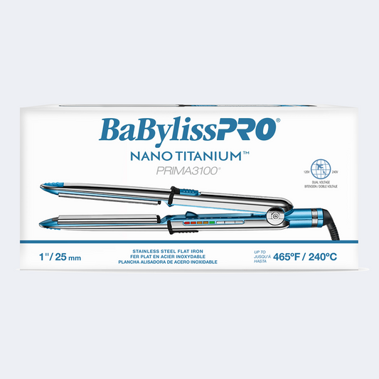 BaBylissPRO Nano Titanium Prima3100 Ionic Hair Straightener BNT3100TUC