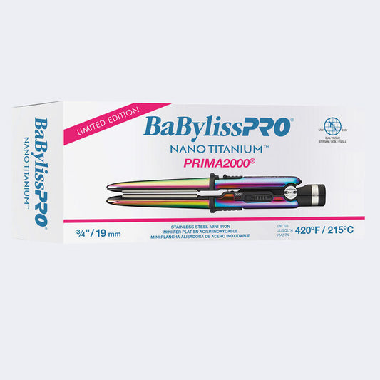 BaBylissPRO Limited Edition Iridescent Nano Titanium Prima2000 ¾"  Mini Iron