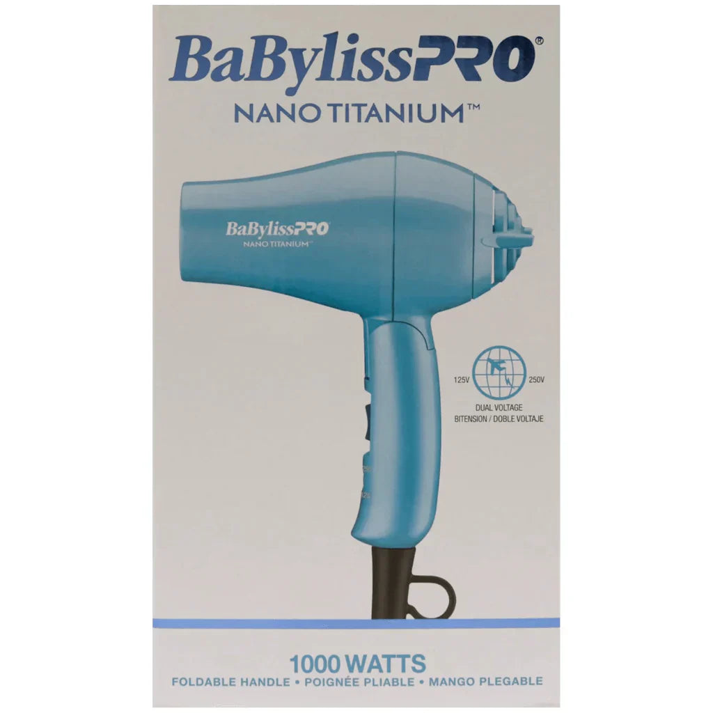 BaBylissPRO Nano Titanium Travel Dryer & Prima 2000 Mini Iron 420°F COMBO BNT053TUC+BNT2000UC