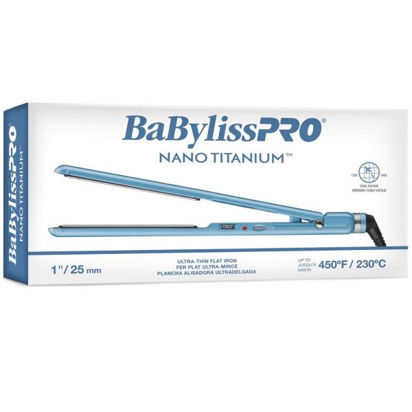 BaBylissPRO Nano Titanium™ 1" Ultra-thin Straightener #BNT4072TUC