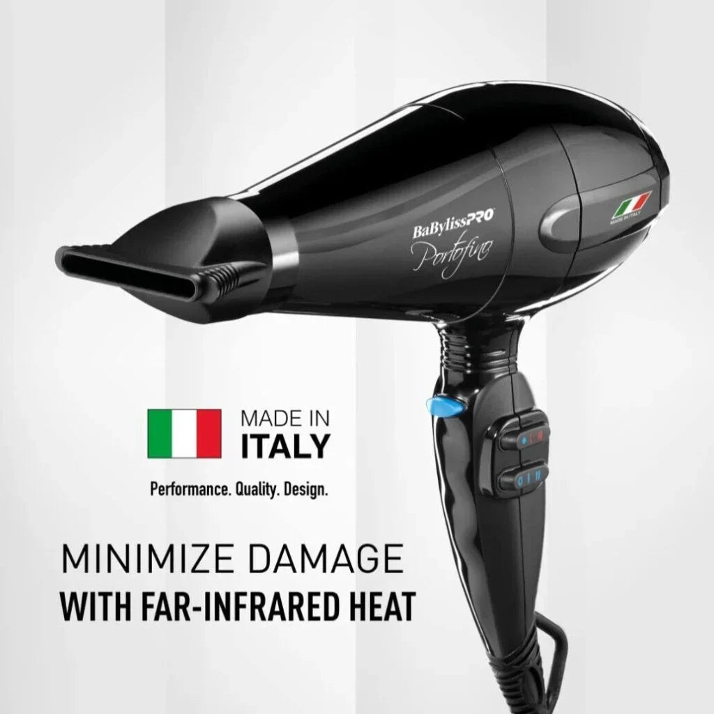 BaBylissPRO Portofino Nano Titanium Black Full-Size Blow Dryer #BPOR1