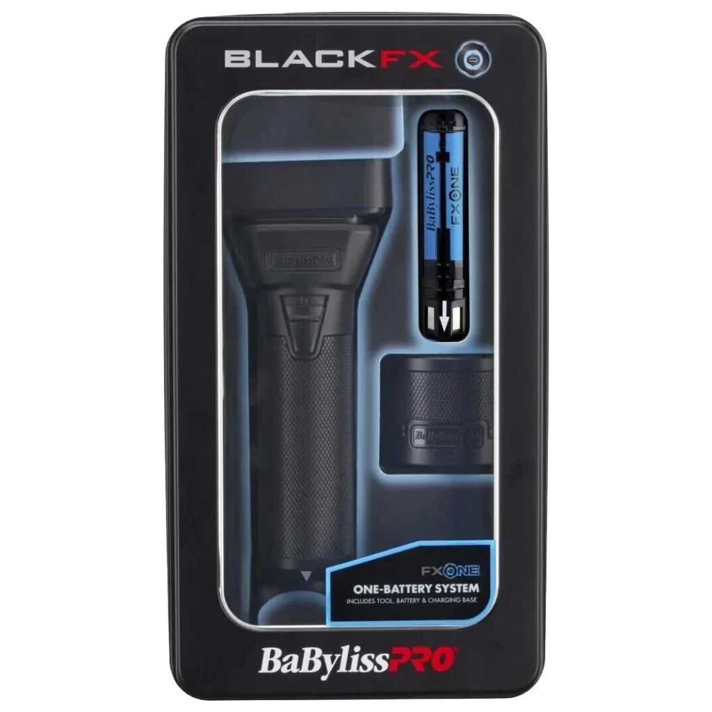 BaBylissPRO FXONE BLACKFX All-Metal Interchangeable-Battery Shaver #FX79FSMB