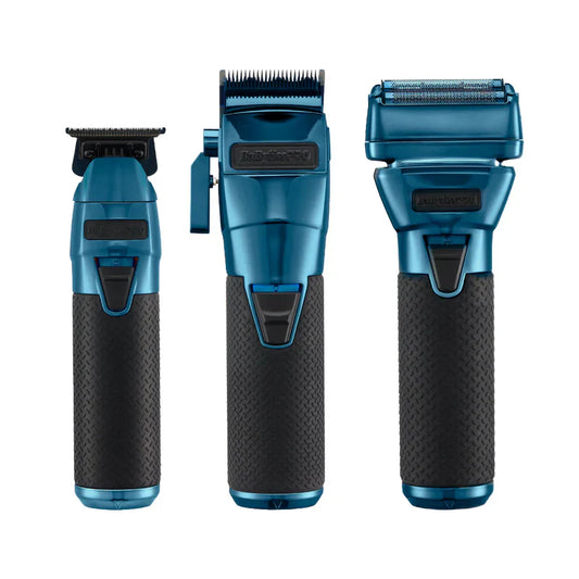 BaBylissPRO FXONE BlueFX Clipper (FX899BL), Trimmer (FX799BL) & Shaver (FX79FSBL) Bundle