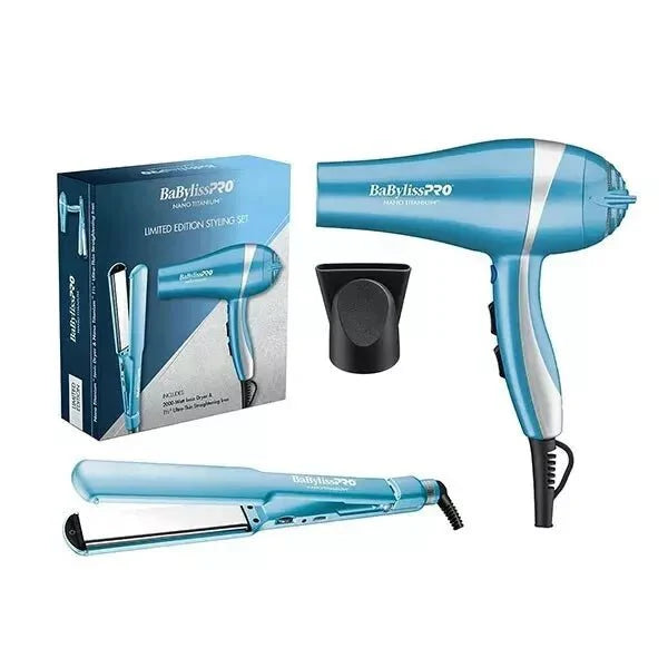 BaBylissPRO Nano Titanium Dryer & Straightener Holiday Prepack