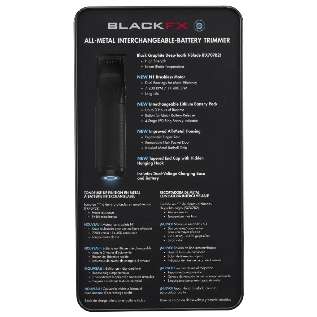 BaBylissPRO Fxone Black FX Trimmer #FX799MB