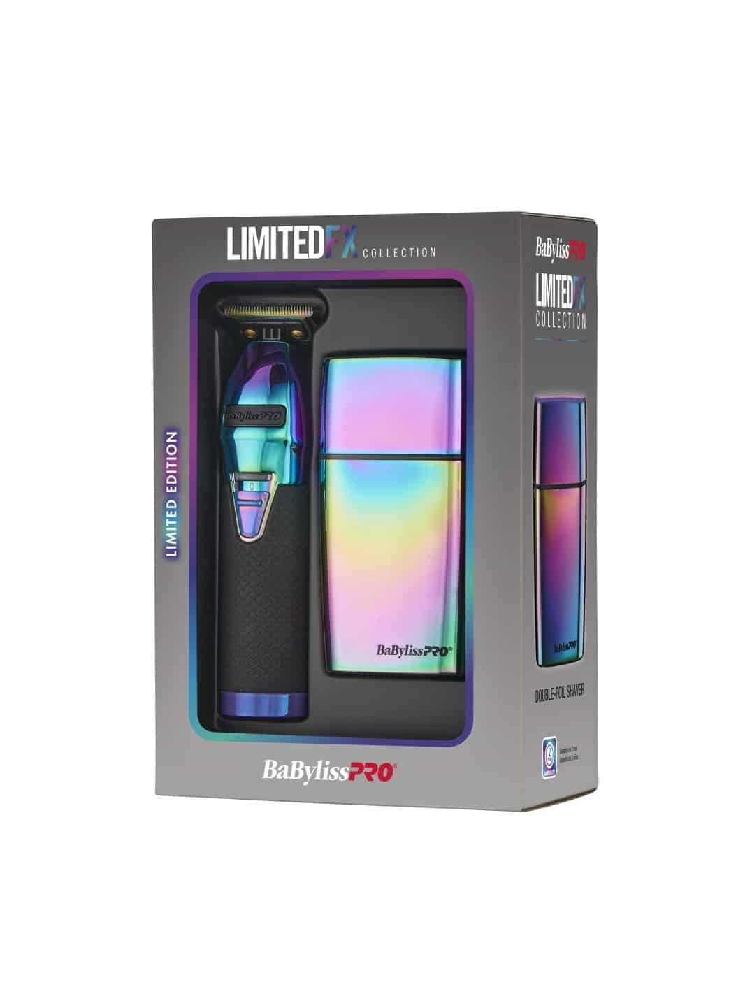 BaBylissPRO LimitedFX Iridescent Trimmer and Double-Foil Shaver Combo FXDUOFS2TRB