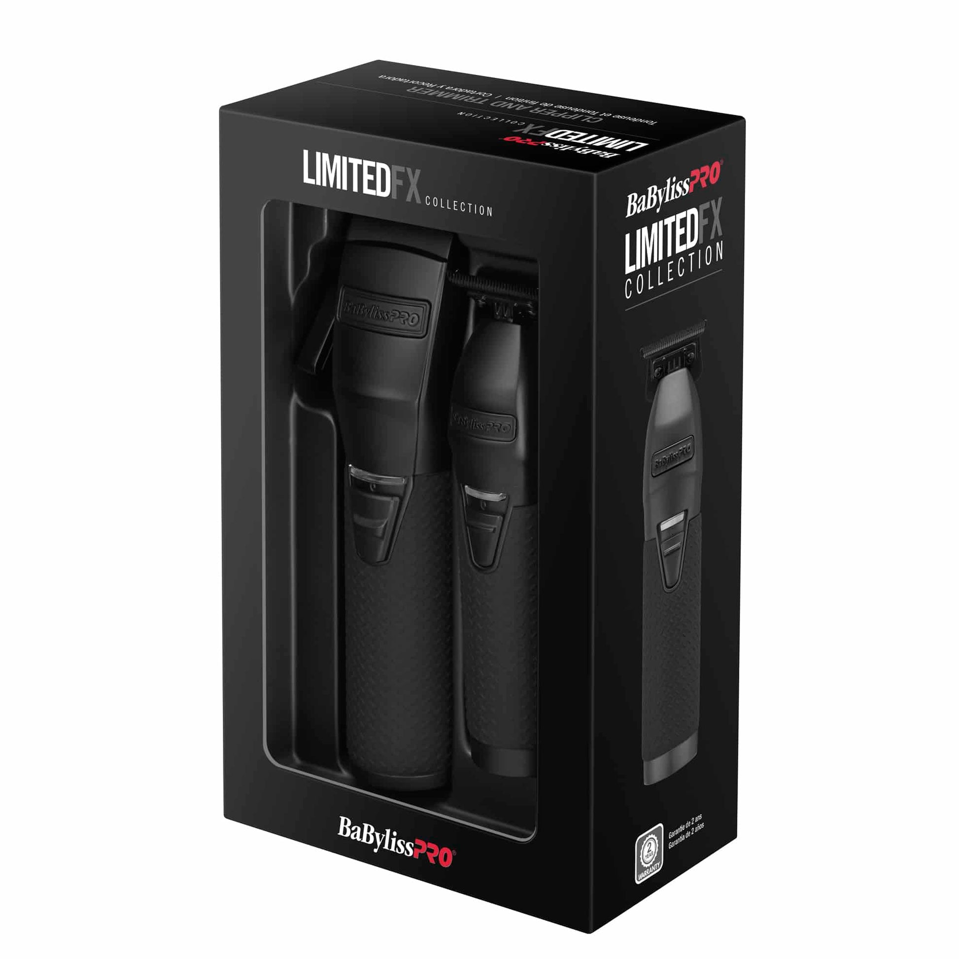 BabylissPro LimitedFX Clipper and Trimmer Collection Matte Black 