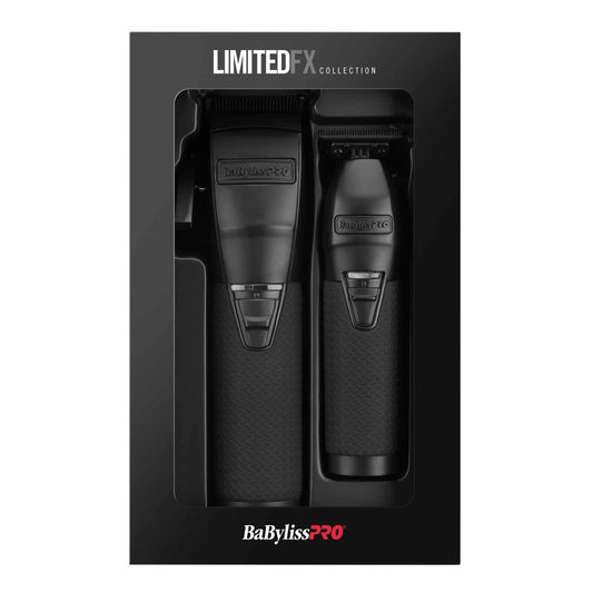 BabylissPro LimitedFX Clipper and Trimmer Collection Matte Black 