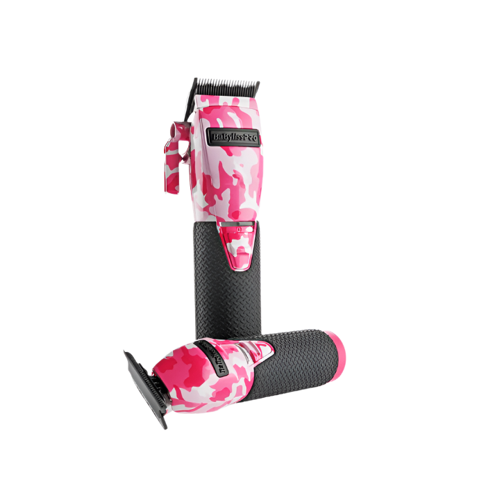 BaBylissPRO® LimitedFX Pink Camo Metal Lithium Clipper and Trimmer Gift Set