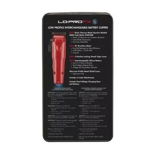 BaBylissPRO FXOne Lo-ProFX Limited Edition Matte Red Clipper FX829MR